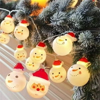 SPEMM dekoracije za božićne snježne svjetlo String String ukrasni svjetla Santa Snjegović glava ukrasne