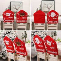 Božićna stolica navlake Santa Claus Snjegović stolica za povratak Slipcover za trpezariju Kućni odmor