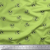 Soimoi Green Rayon tkanina lobanja lubanja štampana zanata tkanina od dvorišta široka