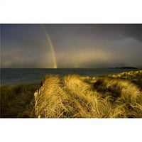 Clew Bay County Mayo Irska - Rainbow nad oceanskom posterom Ispis Petera McCabe, - Veliki