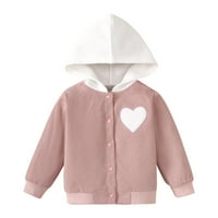 Lagana jakna za djevojke za bebe Unise patchwork jesen Ispis dugih rukava kaputa sa kaputama od kaputa