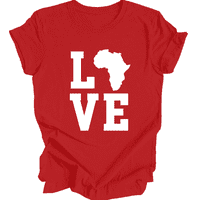 Love Afrika Majica, Afrika Majica, Afrika Mapa Majica, Unise majica