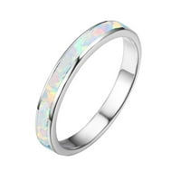 Muški vjenčani prstenovi za vjenčanje stvoreni-opal za žene za žene za žene modni nakit angažman vjenčani