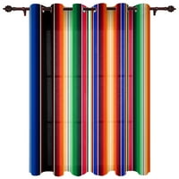 Rainbow Stripes Fresh Valance Zavjese za dnevni boravak Studija omladinske spavaće sobe Kuhinja na otvorenom