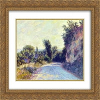 Claude Monet Matted Gold Ornate uramljeni Art Print 'Road u blizini Giverny 02'