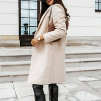 Moderska jakna za žensko modno labavo Ležerno jesen i zimska gumba sa čvrstim bojama Tweed Jacket