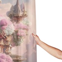 Fantasy Cloud Castle Theme Kupatilo Tuš za tuširanje Izdržljiva vodootporna zavjesa za kuke sa kukama za dekor kupaonice