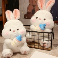 Bunny Buddy Pliša igračka obožavani zec sa držačem za mlijeko Meko punjeni životinjski jastuk za djecu