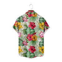 Cvjetna ležerna majica kratkih rukava Havajska vrhunska plaža Print Fashion Muška havajska majica, E-L