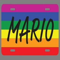 Mario naziv Pride Flag Stil Licenjska ploča Oznaka Vanity Novelty Metal