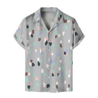Muška modna proljetna ljetna casual kratkih rukava od ispisanih majica TOP bluza Bodysuit Romper Leotard