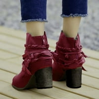 Homodles Ženske čizme za gležnjeve na prodaju niska potpetica - sa patentnim zatvaračem za cipele sa