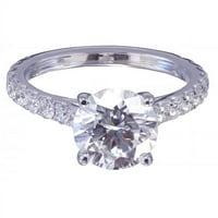 18k bijeli zlatni okrugli rez dijamantski zaručni prsten za angažman set 1,50ctw