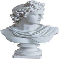 Queenbo 11.8in h Apolon puse kip klasične portretne umjetničke skulpture za skicirajsku kolekciju umjetnika