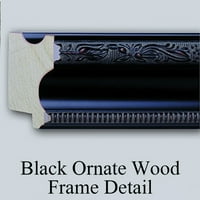 Karl Wiener Black Ornate Wood Framed Double Matted Museum Art Print pod nazivom - bez naslova; Od; 'Listovi'