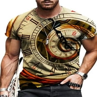 Luxplum Muška majica kratki rukav Top majica kratkih majica Crew vrat na vratu plaža za bluzu 21 # 5XL