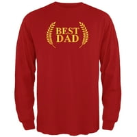 Dan očeva - najbolji tata laurel crvena majica dugih rukava - X-velika