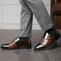Modni ljetni i jesen muškarci kožne cipele šiljasti nožni natpisni potpetica Zipper Hollow Prozračno