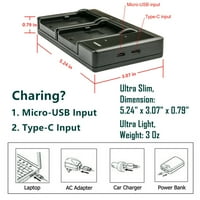 Kastar baterija i LTD USB zamena punjača za JVC GZ-MS230U, Everio GZ-MS237-S, Ekio GZ-MS-MS-MS240AUS,