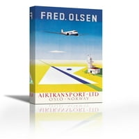 Fred. Olsen Airtransport Ltd. Oslo - Norveška - Savremena likovna umjetnost Giclee na platnu Galerija