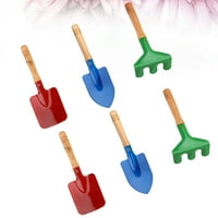 Set Children vrtna alat Gvožđa lopata za lopata grablje obojene ručne ručne alate sa drvenom ručkom