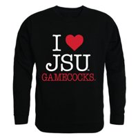 Love JSU Jacksonville State University GameCocks Crewneck Pulover Duweter Duks Heather Grey X-Veliki