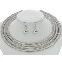 Ženski modni srebrni rezijgranirani ogrlica od lanaca, poklon za nju