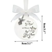 Božićna kugla spomen-ukrasi okrugli oblik leptir print ornament božićnog privjeska za spomen-rodbine