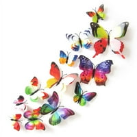 3D leptir zidne naljepnice Dekor umetnikovac, leptir naljepnice od leptira Izmjenjivi DIY ukrasni ukrasi