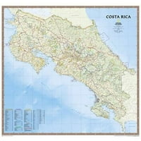Nacionalna geografska karta Costa Rica - laminirana