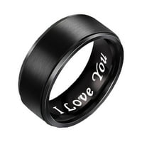 Cuoff prsten mens vjenčani traki u titanijum crnim prsteni za vjenčanje crna 10
