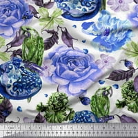 Soimoi Rayon tkanina papagaj, širok tkanine za cvijeće i ruže i ruža sa širokim dvorištem