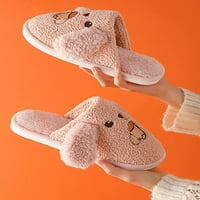 Ženske slatke životinjske papuče topla zima klizanje na memorijskoj pjeni Fuzzy House Sliper Plish cipele
