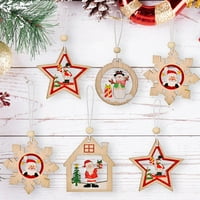 Podesite drvene privjeske za zabavu viseći ukras božićne ukrase