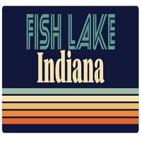 Riblji jezero Indiana Vinil naljepnica za naljepnicu Retro dizajn