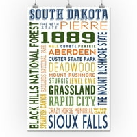 Južna Dakota, tipografija