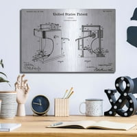 Luxe Metal Art 'Blacksmith's Hammer Clearprint Patent White' Akril staklena zidna umjetnost, 16 x12
