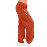 Deagia Loose Hlače Žene Visoko struk povucite hlače u punoj dužini Žene Zimske široke noge Yoga Sportske labave Ležerne duge hlače Pantalone povucite na hlače L # 2607