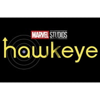Muški marvel Hawkeye logo Grafički tee crni veliki