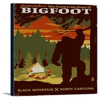 Crna planina, Sjeverna Karolina - Dom Bigfoot - Lintna Press Artwork