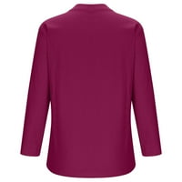 Otvok Plus Veličina čišćenja Ljetne košulje Žene V-izrez dugih rukava s dugim rukavima Tunnic Tun