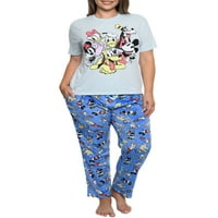 Ženski mickey miš i prijatelji Pajemma Lounge Set majica i plišane hlače Disney
