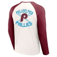 Muška kolekcija Darius Rucker Fantics White Red Philadelphia Phillies Tim Color Raglan majica