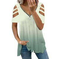 Žene Veliki modni udobni pulover sa zatvaračem s kratkim rukavima Torp s dugim rukavima Toplinska majica