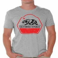 Newkward Styles California Republic Majica California Love Ljetna majica za muškarce California State