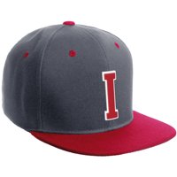 Daxton Classic Snapback Hat Custom A do z Početna varijantna slova, drveni ugljen crveni šešir bijelo