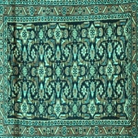 Ahgly Company Machine Persible Pravokutnik Perzijski tirkizni plavi tradicionalni prostirci, 2 '4 '