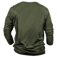 Tking modne muške košulje za Halloween dugih rukava Halloween Print Crewneck Tops bluza zelena 2xl