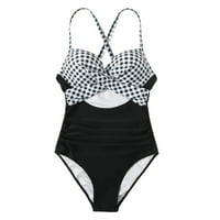 SKPABO Black Dame kupaći kostim Jedan za ženski monokini bez leđa - Ručno rađen u Engleskoj S-3XL