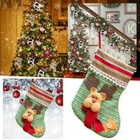 Božićne čarape Božićni ukrasi ručno rađeni božićni čarapi Božićni pokloni torbe bombonske torbe božićne